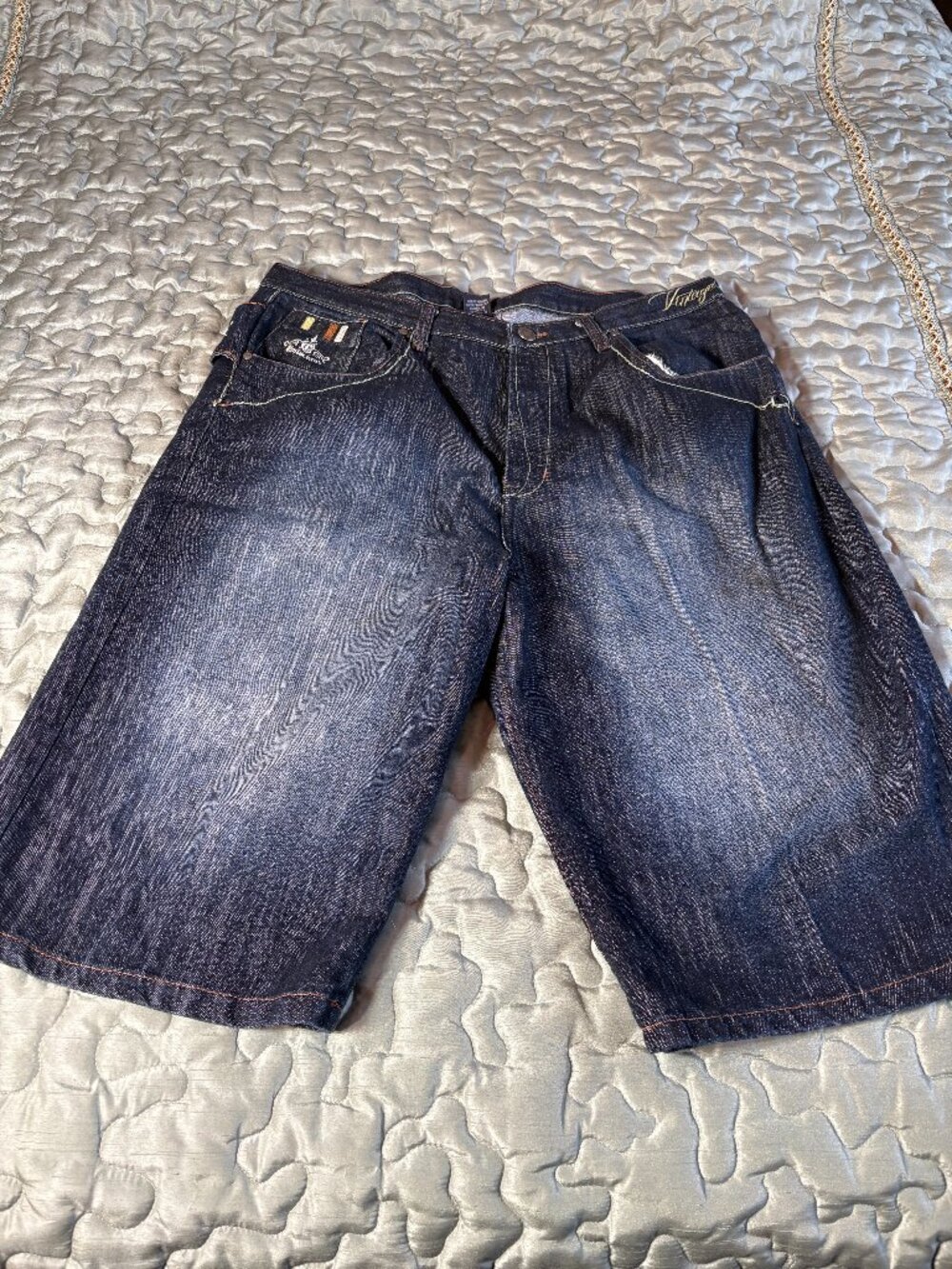 Men's Hip Hop Skater Denim Shorts by Denim Kruz size 40